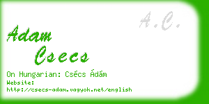 adam csecs business card