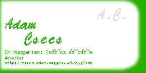 adam csecs business card